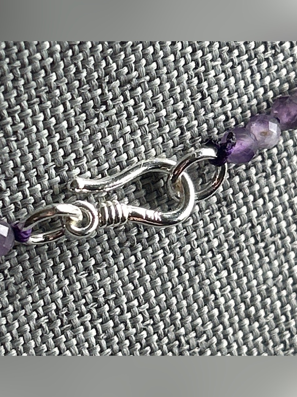 Amethyst faceted beaded necklace 18” - Picture 4 of 4
